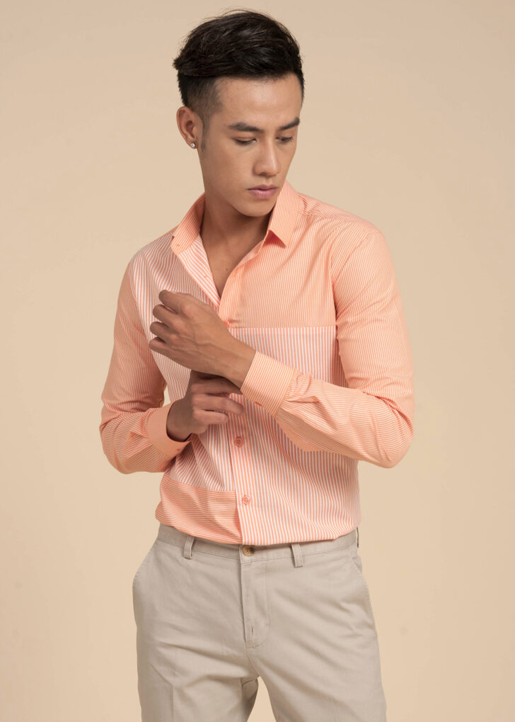 Sơ Mi Nam Sọc Kẻ MEN SAIGON  #MSG8002